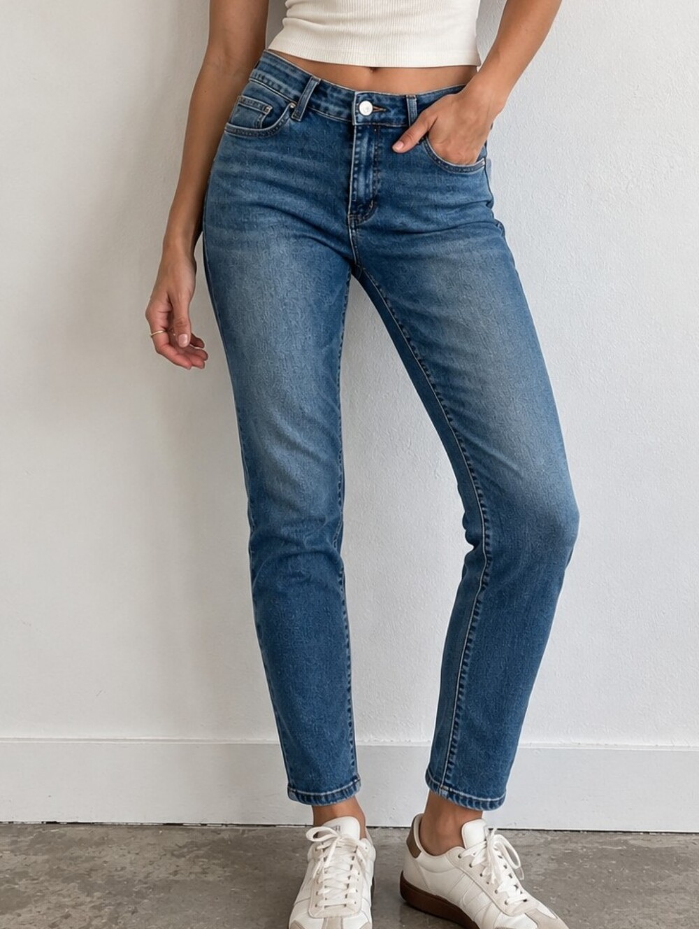 VERVET Los Angeles Women’s Blue Wash Skinny Jeans Classic Denim